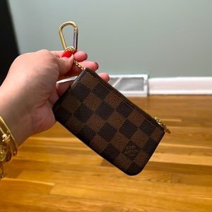 Louis Vuitton Damier Ebene Keychain Pochette ID Cardholder